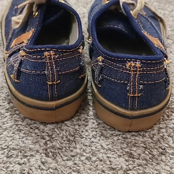 Vintage 70s JCPenney sanitized denim canvas patchwork lace up sneakers - Picture 7 of 7